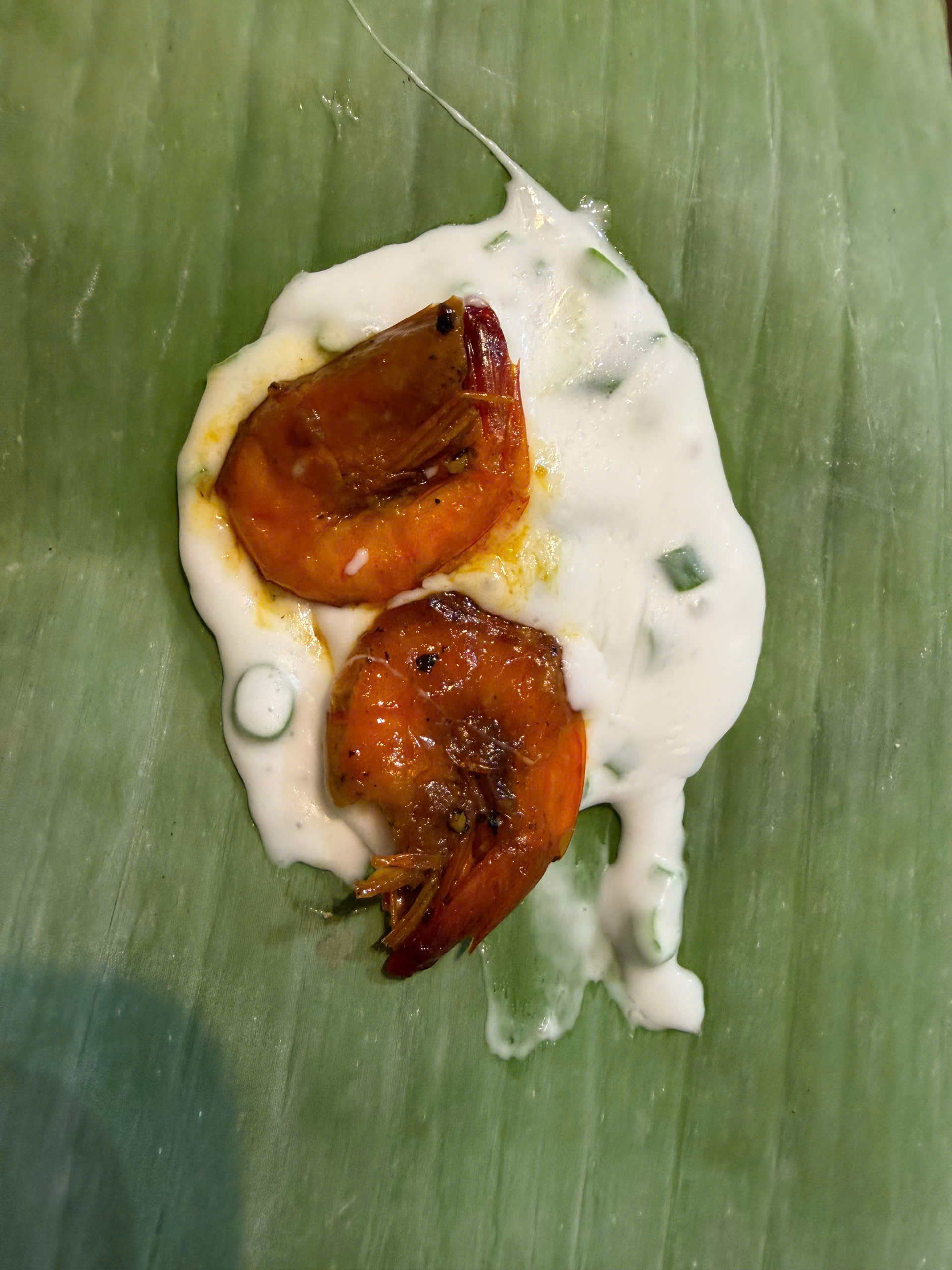 Bánh lọc 2 tôm trước khi hấp